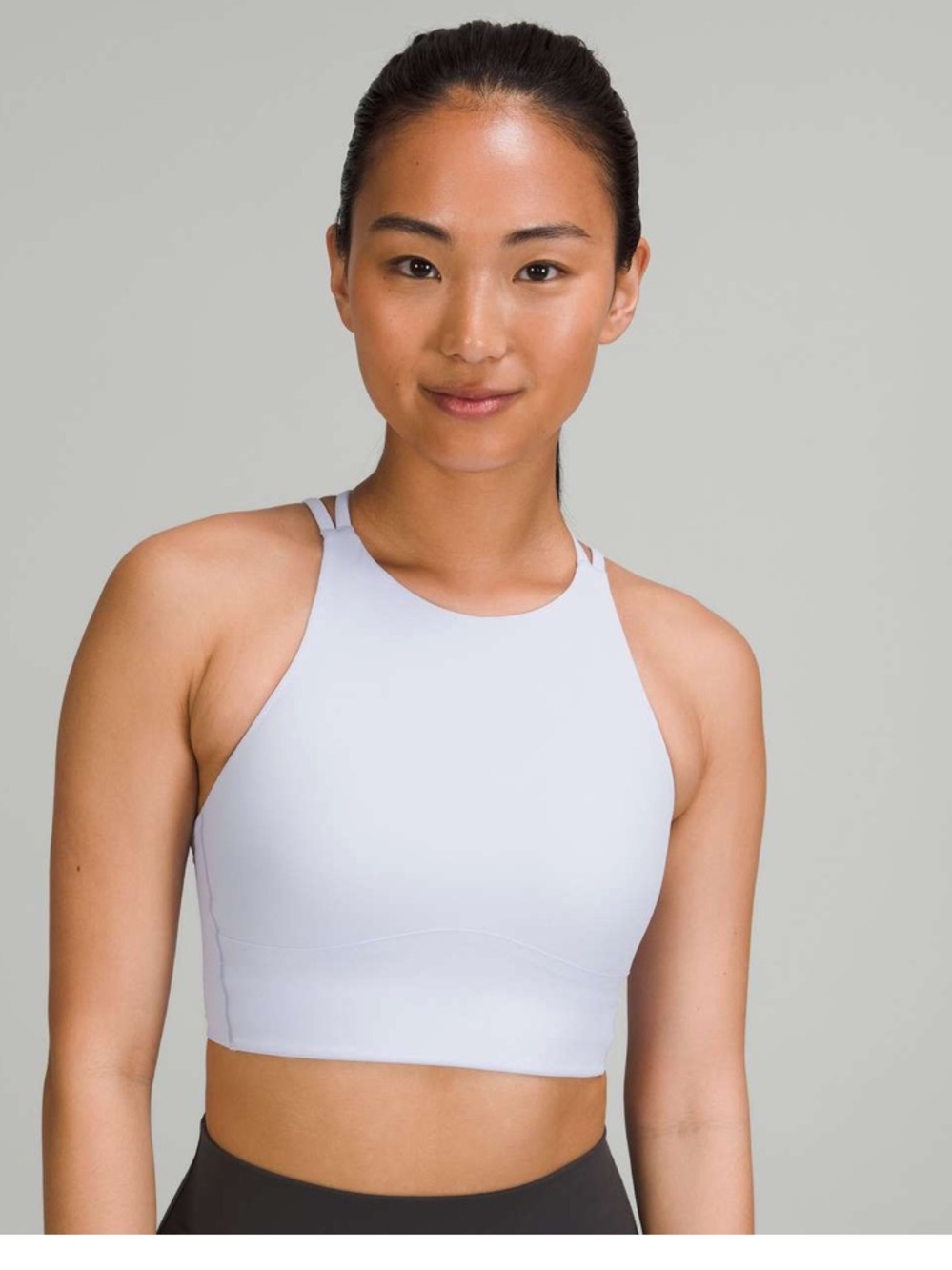 lululemon athletica Like a Cloud High-Neck Longline Bra — Pastel Blue